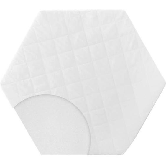 Matelas De Parc Bébé Hexagonal - Roba - Déhoussable - 97x112 Cm - Epaisseur 4 Cm Blanc