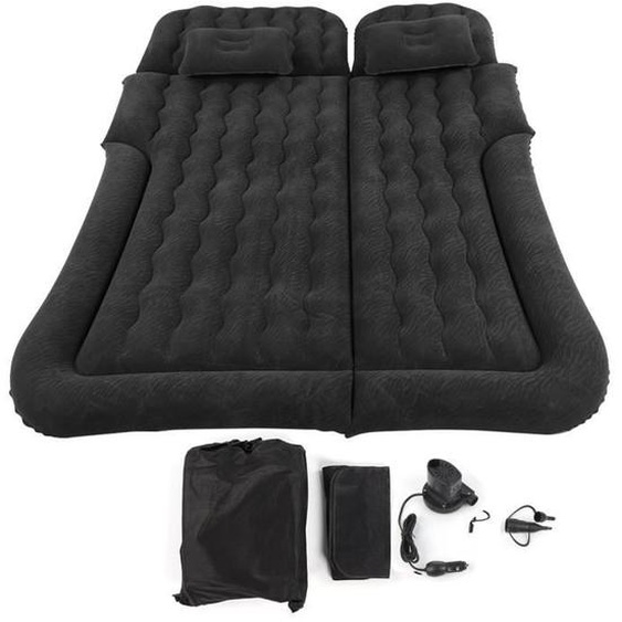 Matelas de voyage gonflable 2-en-1 pour la voiture SUV - SURENHAP - Noir - Flocage + PVC - 174 x 126cm