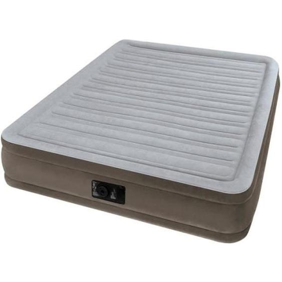 Matelas électrique gonflable 1 place XL INTEX Mid Rise Fiber-Tech - Gris