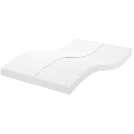 Matelas en mousse blanc 140x200 cm 7 zones dureté 20 ILD