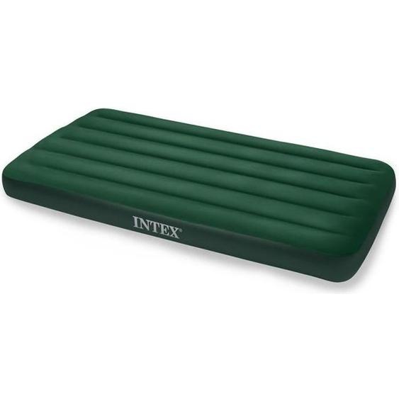 Matelas gonflable - INTEX - Airbed 1 place - Structure Fiber Tech - Vert