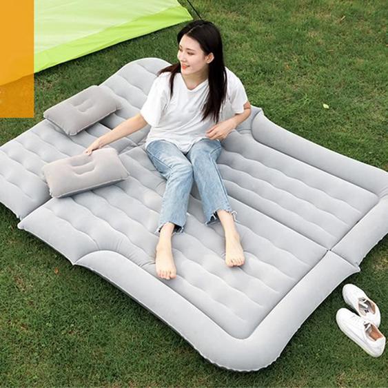 Matelas gonflable voiture - SURENHAP - Flocage+PVC - Blanc - 174x126cm