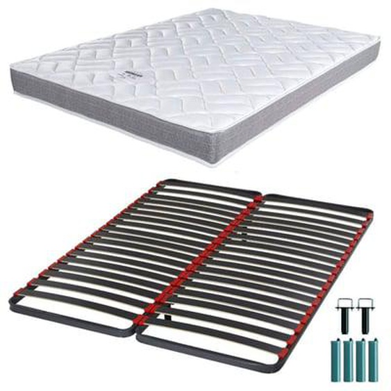 Matelas mousse + Sommier métal C39 Morgan 2 places