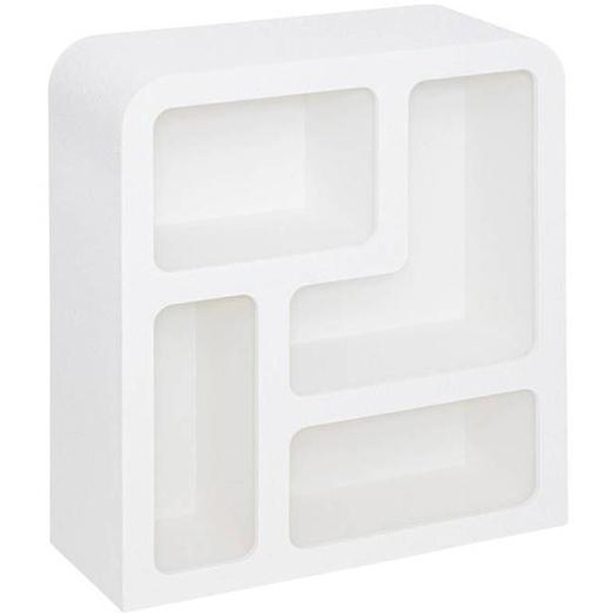 Meuble 4 niches Soleya blanc 75x30cm - Atmosphera createur dinterieur