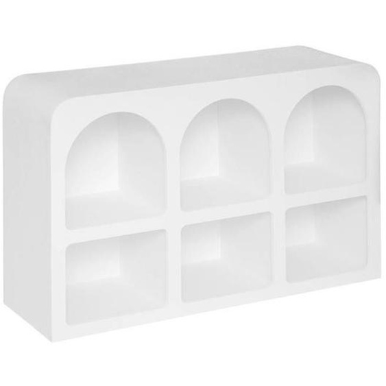 Meuble 6 niches Soleya 110x71,5cm blanc - Atmosphera createur dinterieur