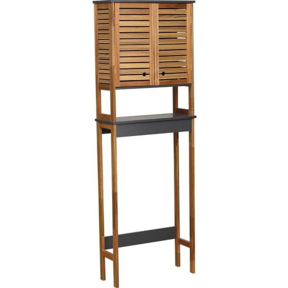 MEUBLE DESSUS WC ACACIA MDF 2 PORTES ET ETAGERE - ELEMENT - Tendance