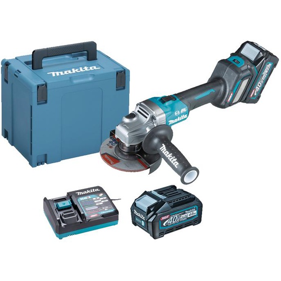 Meuleuse 40V XGT 125mm + 2 batteries 4Ah + chargeur rapide + coffret MAKPAC - MAKITA - GA023GM201