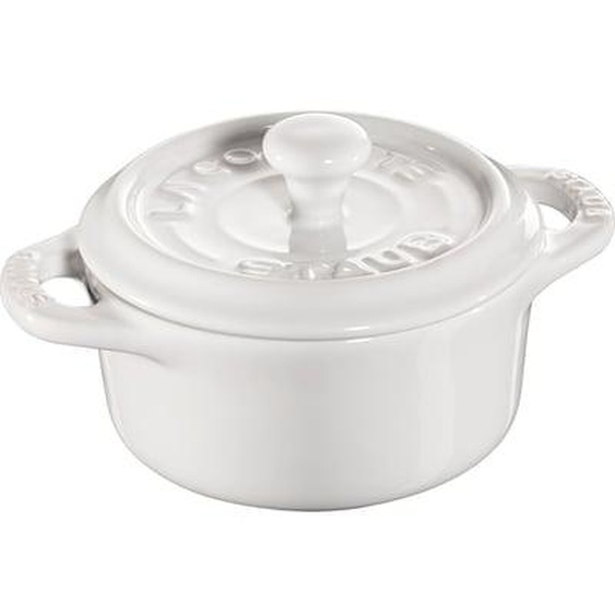 Mini-cocotte céramique émaillée blanc 0,25 L