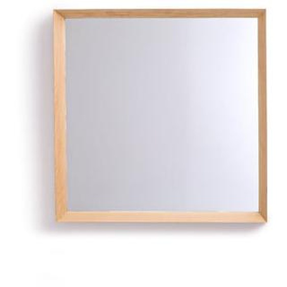 Miroir carré chêne massif H80 cm, Andromède