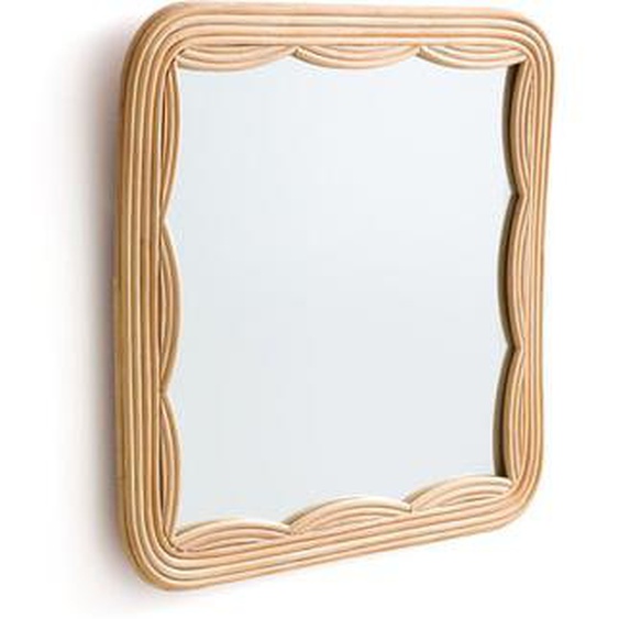 Miroir carré en rotin H52 cm, Vaguo