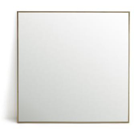 Miroir métal acier laiton vieilli H80 cm, Caligone