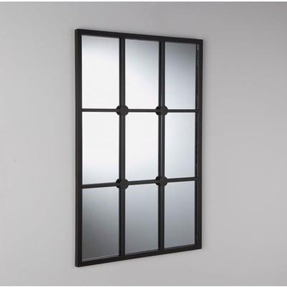 Miroir métal acier style fenêtre 60x90 cm, Lenaig