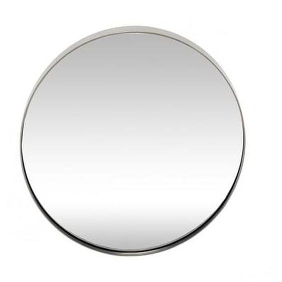 Miroir Mural Rond Cadre Débordant en Metal Diamètre 40 cm