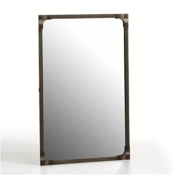 Miroir rect métal fer industriel 60x90cm, Lenaig