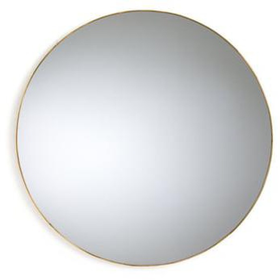 Miroir rond en métal acier Ø 70 cm, Uyova