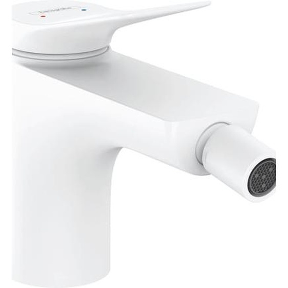 Mitigeur de bidet avec tirette et vidage blanc mat