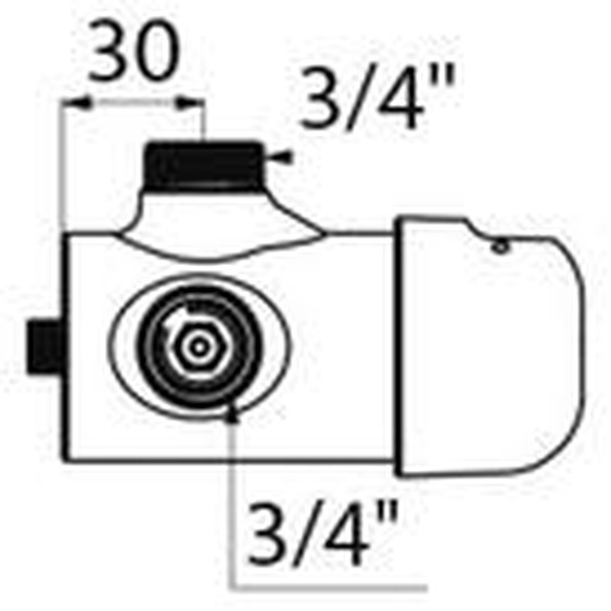 Mitigeur de douche temporisé TEMPOMIX apparent M3/4 30s - DELABIE - 790000