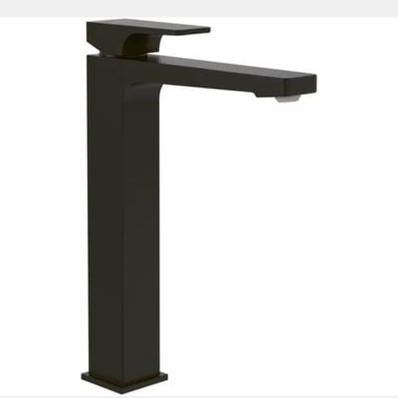 Mitigeur lavabo surélevé  Architectura Square avec vidage Push Open Matt Black