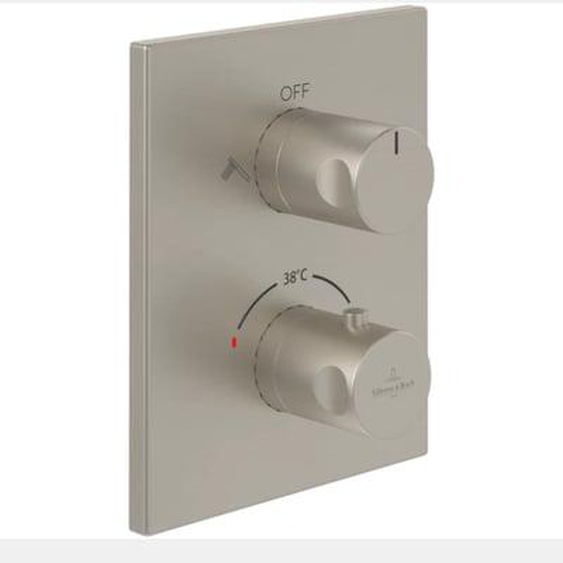 Mitigeur thermostatique encastré 2 voies  Universal rectangle Brushed Nickel Matt