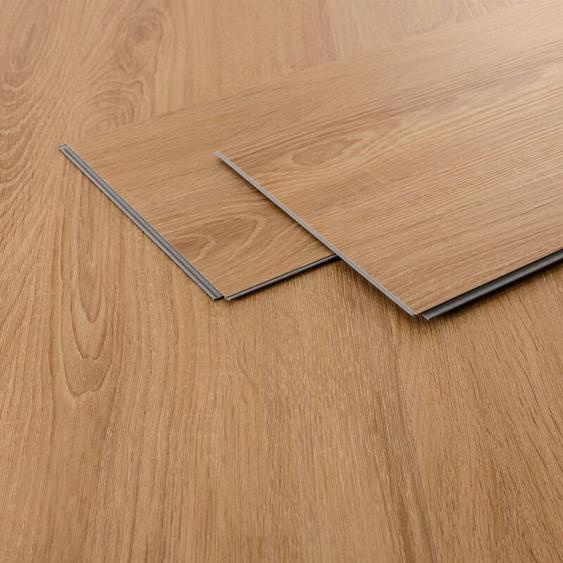 ML-Design Planche de Plancher PVC, Dalles de Sol en Vinyle Clic, 122cmx18 cmx4,2 mm, Épaisseur 4,2 mm, 4,62m²/21 Planches, Chêne Sable, Marron Clair