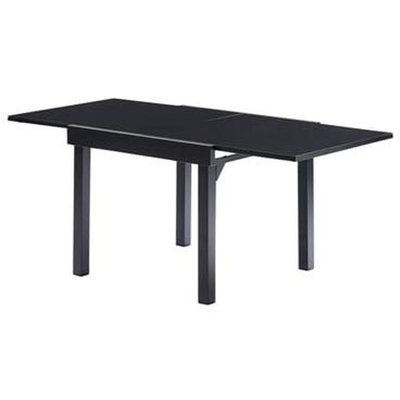 MODULO  Table de jardin en aluminium extensible noir 4/8 places