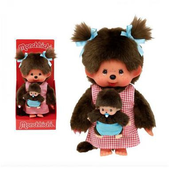 Monchhichi Maman et bebe - 20 cm