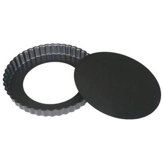 Moule à tarte fond amovible acier revêtu D28 cm