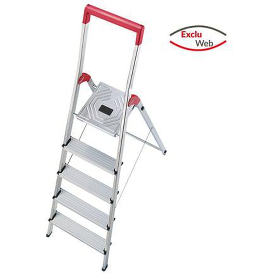 MS LINE - Escabeau ménager pliable en aluminium 5 marches ultra léger Hailo L50