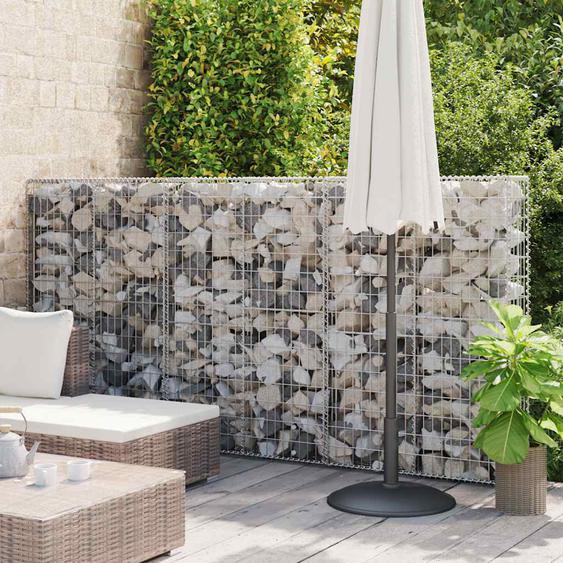 Mur à gabion avec couvercles Acier galvanisé 100x20x150 cm