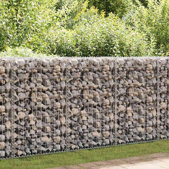 Mur à gabion avec couvercles Acier galvanisé 600x30x150 cm