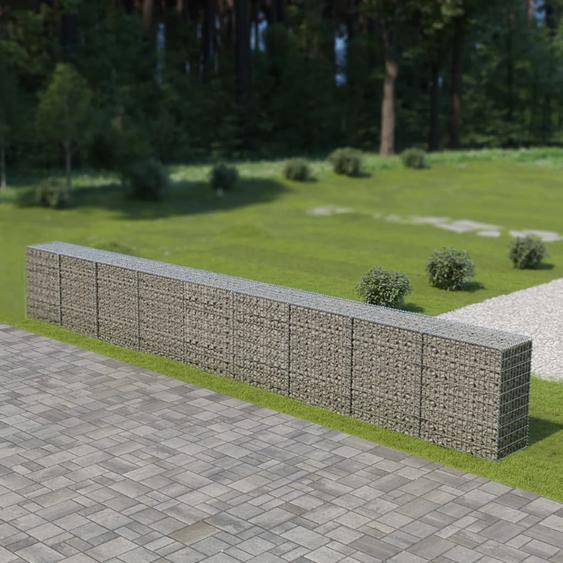 Mur à gabion avec couvercles Acier galvanisé 900x50x100 cm