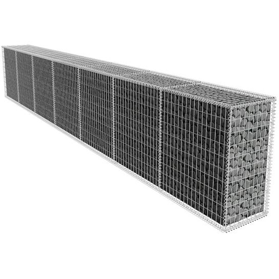 Mur en gabion avec couvercle Acier galvanisé 600x50x100 cm