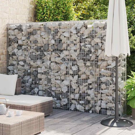 Mur en gabion avec couvercles Acier galvanisé 300x30x200 cm