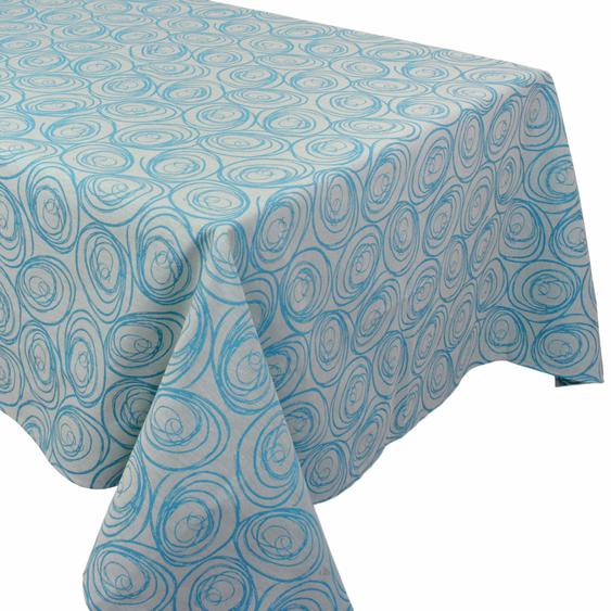 Nappe Paco Maïs polyester motifs triangles jaunes ovale 180x240