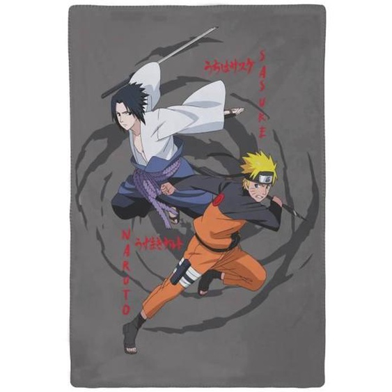 Plaid - Sahinler - Naruto Shippuden - 110x130 Cm - Gris - Synthétique Gris