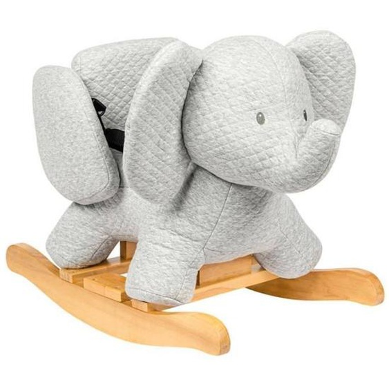 Nattou - Bascule Éléphant En Jacquard Tembo - 64 X 34 Cm - 10 À 36 Mois - 100% Coton - Gris Gris