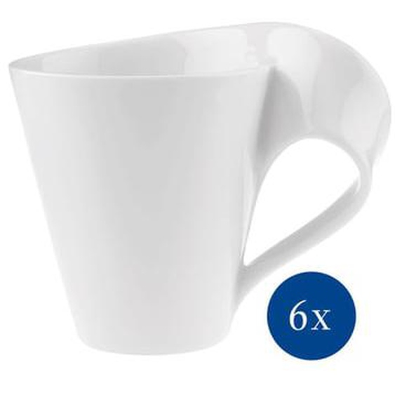 NewWave Caffè Mug, , 6 pièces, blanc