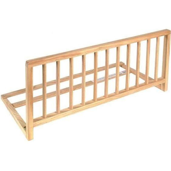 Nidalys -barrière De Lit Bois Naturel 90 Cm - Norme Bs Marron