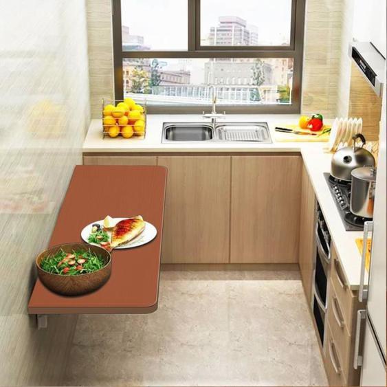 Table Murale Rabattable Pliable OHMG® 60 x 30cm - Marron