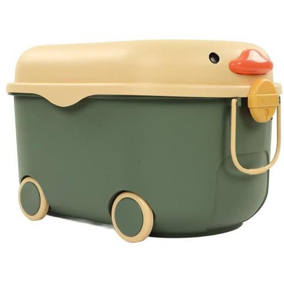 OMABETA Boîte de rangement pour jouets Boîte de rangement de jouets multi-usages, couvercle de canard meuble boite Vert (grand)