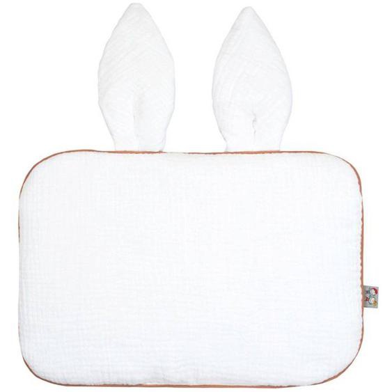 Oreiller Plat Lapin En Gaze De Coton - Sevira Kids - Jeanne Blanc Tu - Bébé - Blanc - Nomade Blanc