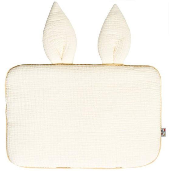 Oreiller Plat Lapin En Gaze De Coton - Sevira Kids - Jeanne - Écru - Elégance - Chic - Blanc Blanc