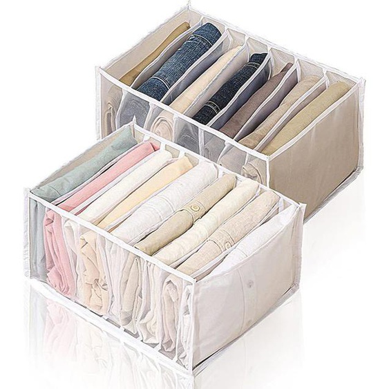 Organiseur de tiroir, organisateur en maille pliable pour organisateur de vêtements, organisateur de placard avec compartiments