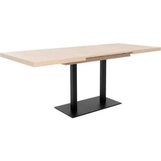 Orlando Table A Manger A Rallonge - Style Industriel - Décor Chene Sonoma Et Noir - L 120-200 X P 80 X H 75 Cm