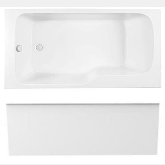 Pack baignoire bain douche 160 x 85 Malice version gauche + tablier en niche