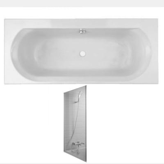 Pack baignoire droite 180 X 80 Elise + pare bain struktura