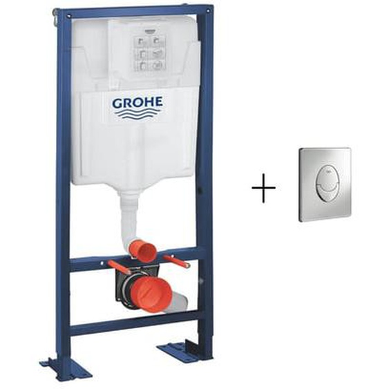 Pack Bâti-support Grohe Rapid SL+Plaque Skate Air Chromée