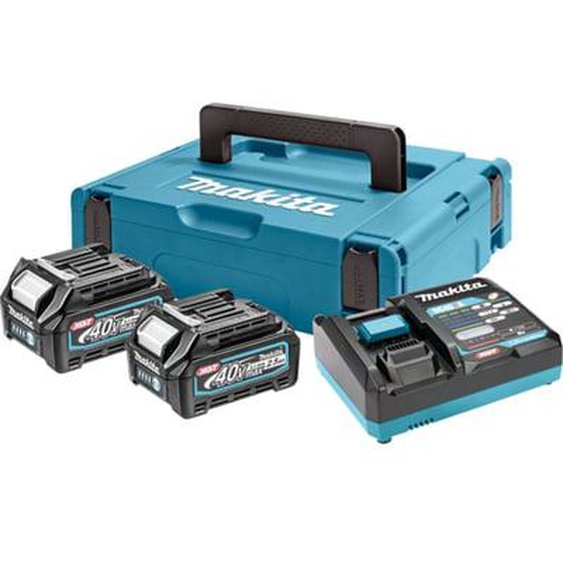 Pack énergie 40V max XGT Lithium-Ion 2 batteries 2,5Ah + chargeur + coffret MAKPAC  - 191J81-6