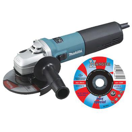 Pack meuleuse 9565CR 1400 W 125 mm + 50 disques Hanger AS 46 T Inox -  MAKITA - PROMOPACK2