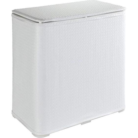 Panier à linge - WENKO - Wanda - Capacité 65L - Plastique - Blanc